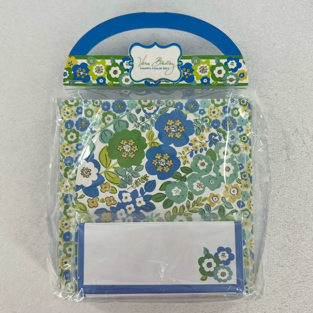 NWT Vera Bradley English Meadow Happy Hour Set